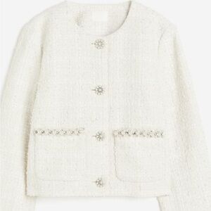 Women's Cream Tweed Jacket